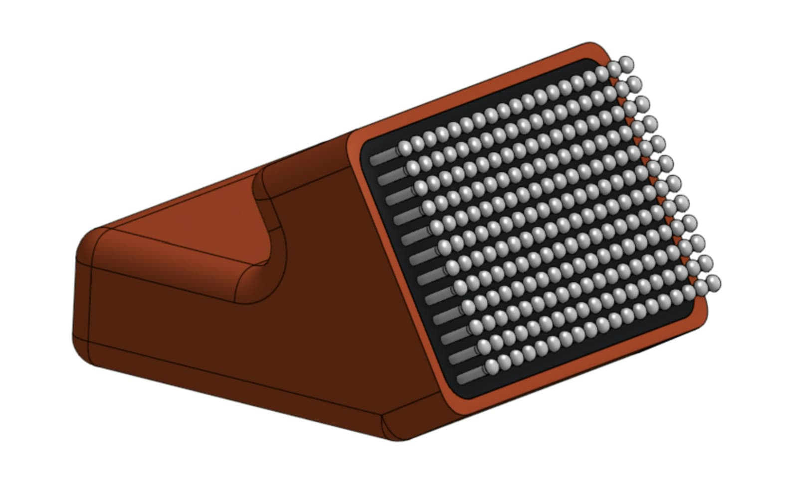 CAD render of Burl's enclosure and pin array