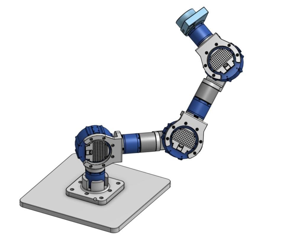 CAD rendering of the Cove seven-axis robotic arm
