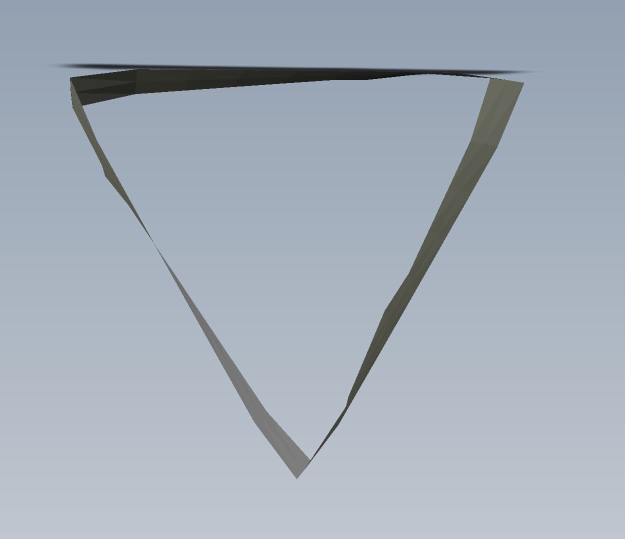 CAD of a folded triangular sheet part